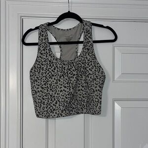 Evolution and Creation Black and Gray Leopard Print Tank Top